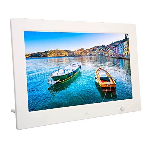 Digitaler Bilderrahmen, 13 Zoll 1280 X 800 LED-Bildschirm, Elektronischer Digitaler Bilderrahmen mit Bewegungssensor, Foto-Musik-Videoplayer, Intelligenter Bilderrahmen mit Fernbedienung von Goshyda