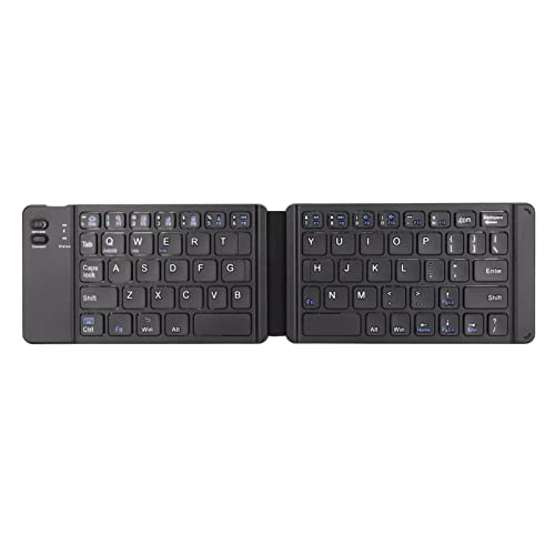 Goshyda Faltbare Kabellose Tastatur, Bluetoot 3.0 10 M Reichweite, Tragbare Telefon-Tablet-Tastatur für OSX, für Android und für Windows-Systeme(Schwarz) von Goshyda