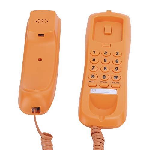 Goshyda Festnetztelefone, Kx - T628 Tragbares Dünnes Telefon Einleitendes Schnurgebundenes Schreibtischtelefon, für Zuhause, Büro, Unternehmen, Hotel, Orange von Goshyda