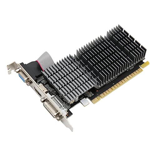 Goshyda GT710 4G GDDR3 64bit Low-Profile-Grafikkarte, HDMI, DVI, VGA, PC-Grafikkarte, Desktop-Computer-GPU, PCI Express X16 2.0, 3840 X 2160 von Goshyda