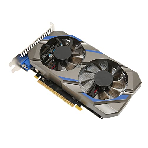 Goshyda GTX 750 Ti Gaming-Grafikkarte, 4 GB GDDR5 128 Bit PCI Express 3.0x16-Schnittstelle, Computer-GPU-PC-Grafikkarten mit Zwei Lüftern, HDMI DP DVI-D, DisplayPort von Goshyda