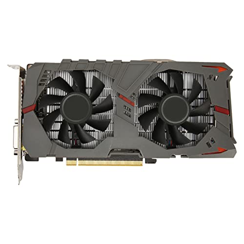 Goshyda GTX 960-Grafikkarte, 2 GB GDDR5 128-Bit-Gaming-Grafikkarte mit Zwei Lüftern, PCI Express 3.0, HDMI, DVI D, DisplayPort, GPU-Grafikkarte für PC-Computer von Goshyda