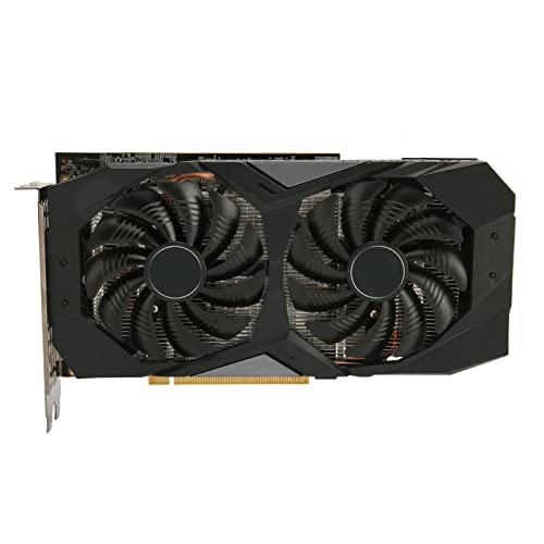 Goshyda GTX1660Ti 6G-Grafikkarte mit Dual-Lüfter-Wärmeableitung, 192 Bit 12000 MHz GDDR6, 4K HDR-Technologie, Hervorragende Leistung, Stabil für Desktop-Gaming von Goshyda