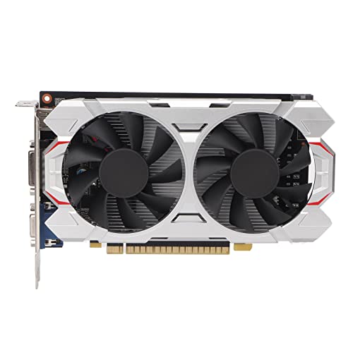 Goshyda Gaming-Grafikkarte, 2 GB GTX750Ti GDDR5 128 Bit 1072 MHz GPU 5400 MHz Speichertakt PCI Express 3.0, Gaming-Grafikkarte mit Zwei Lüftern von Goshyda