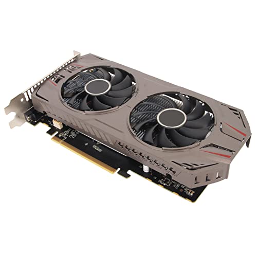 Goshyda Gaming-Grafikkarte, GTX750Ti 2 GB GDDR5 128 Bit 1020 MHz 5400 MHz PCI Express 3.0 X16 6-Pin-Schnittstelle, Computer-Grafikkarte mit Kühlenden Dual-Lüftern von Goshyda