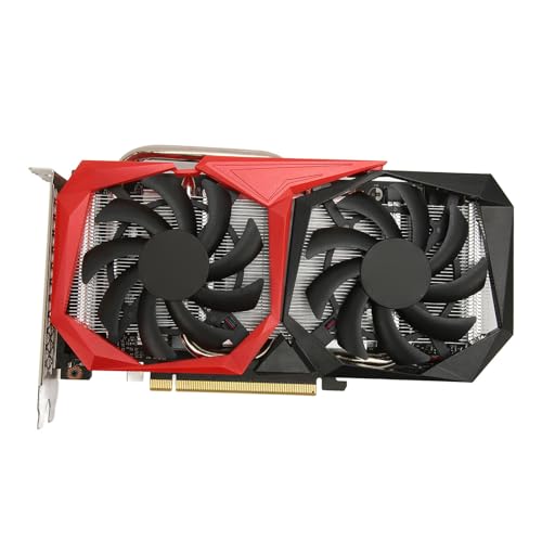 Goshyda Gaming-Grafikkarte, RTX206 6 GB GDDR6 192 Bit 1365 MHz 14000 MHz DVI DisplayPort HDMI PCI Express 3.0 X16, Computer-Grafikkarte mit Zwei Lüftern von Goshyda