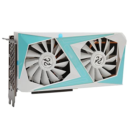 Goshyda Gaming-Grafikkarte, RTX2070 8 GB GDDR6 256 Bit 1410 MHz 8750 MHz PCI Express 3.0 8-poliges Externes Netzteil, Computer-Grafikkarte mit Zwei Lüftern von Goshyda