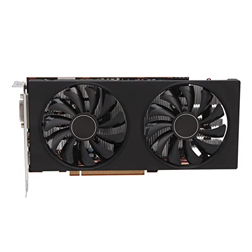 Goshyda Gaming-Grafikkarte, RX5500 8 GB GDDR6 256 Bit 14000 MHz Speichertakt 3 Ausgangsschnittstelle PCI Express 4.0, Computer-Grafikkarte mit Zwei Lüftern von Goshyda