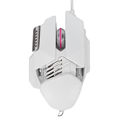 Goshyda Gaming-Maus Kabelgebunden,USB-Maus Teleskopeinstellung Makroprogrammierung RGB-Maus mit Wassergekühltem Beleuchtungseffekt,für Laptop-Desktop von Goshyda