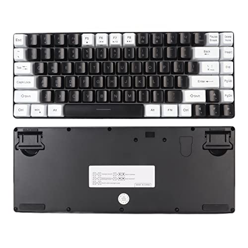 Goshyda Gaming-Tastatur, 84-Tasten-Layout, RGB-Hintergrundbeleuchtung, Helligkeit Einstellbar, Ergonomisches Design, Plug-and-Play, Computertastatur für OS X für Win (Schwarz) von Goshyda