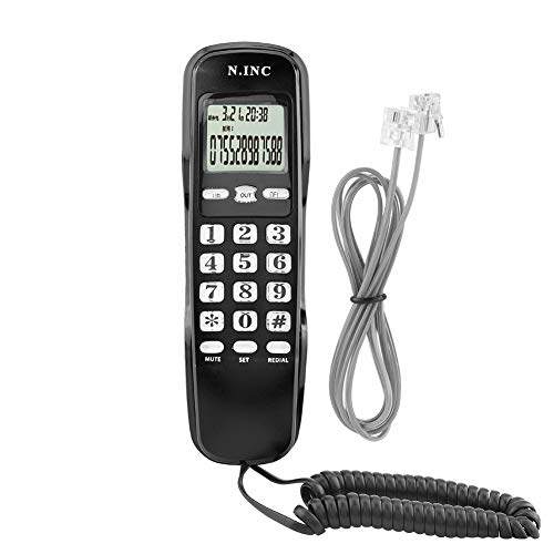 Goshyda Haustelefone Festnetztelefon,-Wandtelefon mit Schnurgebundenes Telefon für Eingehende Anrufer-ID-LCD-Display-Telefon mit Mehreren Funktionen,für von Goshyda