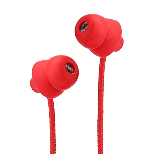 Goshyda In-Ear-Kopfhörer, Tragbarer 3,5-mm-In-Ear-Kopfhörer mit Dreifacher Rauschunterdrückung Hohe Klangqualität Drive-by-Wire-Kopfhörer für Den Schlaf für Mobiltelefone Musik(rot) von Goshyda
