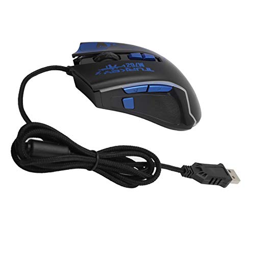 Goshyda Kabelgebundene Maus, RGB-Lichteffekt 00/1200/1600/2400/4800/6400 DPI, für Gaming Office Heimcomputerzubehör M762 (m762 Hardware-Makro blau) von Goshyda