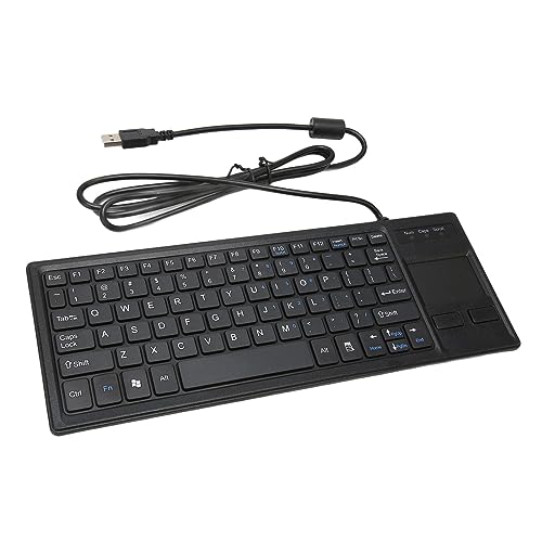 Goshyda Kabelgebundene Silm-Tastatur mit Touchpad, Tragbare Multimedia-Tastatur K 800, X-Typ-Scherentasten mit USB-HUB-Funktionsanschluss, Geeignet für den Professionellen oder von Goshyda