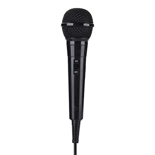 Goshyda Kabelgebundenes Mikrofon, tragbares Handmikrofon, Stereomikrofon für Karaoke(Black) von Goshyda