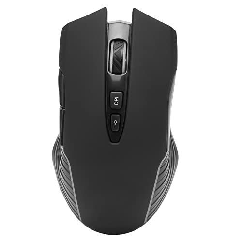 Goshyda Kabellose 2,4-G-Maus, 800/1600/2400/3200/4800/6400 DPI, Ergonomisch Optimiertes Design, Mechanische RGB-Maus mit Heller Farbe für Spiele(Blau) von Goshyda