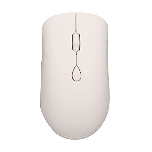 Goshyda Kabellose Maus, 2,4 G 1600 DPI Ergonomische Leise Maus mit USB-Empfänger, Wiederaufladbare Optische Bluetooth 5.2-Mäuse für Laptop, Notebook, PC-Desktops (Weiss) von Goshyda