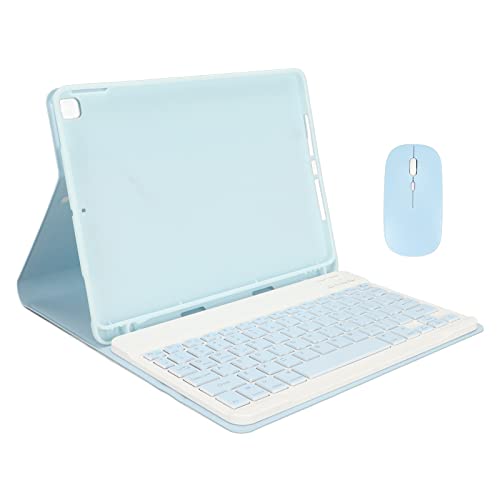 Goshyda Kabellose Tablet-Tastatur mit Hülle, BT 3.0 ABS PU-Material, Verstellbarer Winkel, Rutschfestes Design, Weiche Rückseite, Magnetische Tastatur für OS X Tablet Air3 10,5 Zoll (Blau) von Goshyda