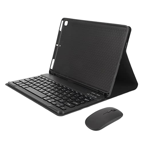 Goshyda Kabellose Tablet-Tastatur mit Hülle, BT 3.0 ABS PU-Material, Verstellbarer Winkel, Rutschfestes Design, Weiche Rückseite, Magnetische Tastatur für OS X Tablet Air3 10,5 Zoll (Schwarz) von Goshyda