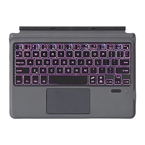 Goshyda Kabellose Tastatur, 7 Farben, LED-Hintergrundbeleuchtung, BT 5.0, Integriertes Touchpad, Geteilte Tasten, Scherenschalter, Ultradünne Tastatur für Laptop-Tisch von Goshyda