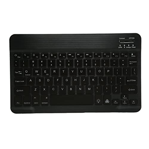 Goshyda Kabellose -Tastatur, 78 Tasten BT 5.0 7 LED-Hintergrundbeleuchtung Auto-Sleep-Funktion Quadrate Schokoladen-Tastenkappen, PC-Tastatur für OS X für Android für Win (Schwarz) von Goshyda