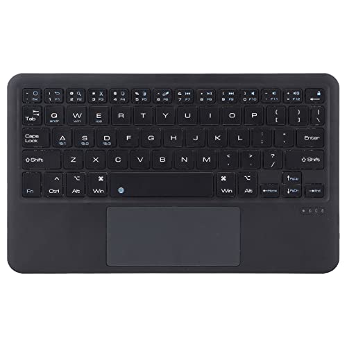 Goshyda Kabellose Tastatur mit Touchpad,Scherentastenfußstruktur,Tragbare Ergonomische BT-Funktastatur,für Android,für OS X,für Win(Schwarz) von Goshyda