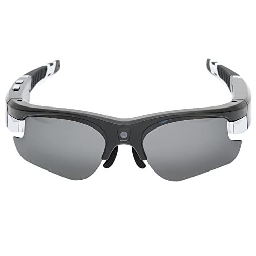 Goshyda Kamerabrille, 1080P 30FPS Full HD Tragbarer Kamera-Camcorder mit Speicherkarte, Videoaufzeichnungs-Sportsonnenbrille, für Outdoor, Sport, Angeln, Fahren, Motorrad von Goshyda