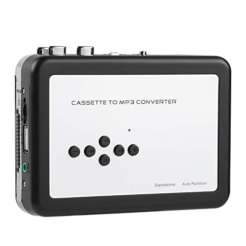 Goshyda Kassetten-MP3-Konverter, tragbares Kassetten-MP3-Konverter USB-Flash-Laufwerk Audio-Player mit Kopfhörer, Plug-and-Play aufnehmen von Goshyda