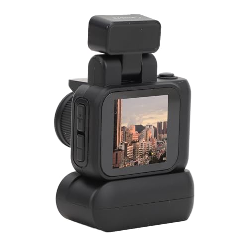 Goshyda Kleine DV-Kamera, 1080P HD-Daumenvideorecorder, DVR-Camcorder mit 1,44-Zoll-Bildschirm, Ladekoffer, Unterstützt OTG, für Reisen, Sport, Radfahren (Black) von Goshyda
