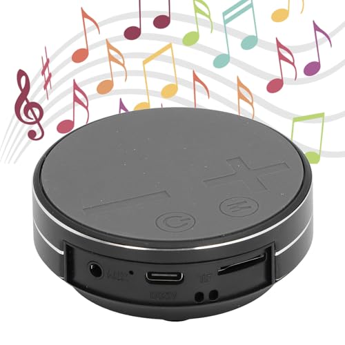 Goshyda Knochenleitungslautsprecher, Bluetooth Knochenleitung Tragbarer Lautsprecher mit Saugnapfbasis, Stütze BT Aux Small Memory Card Playback für die Heimat Im Freien (Black) von Goshyda