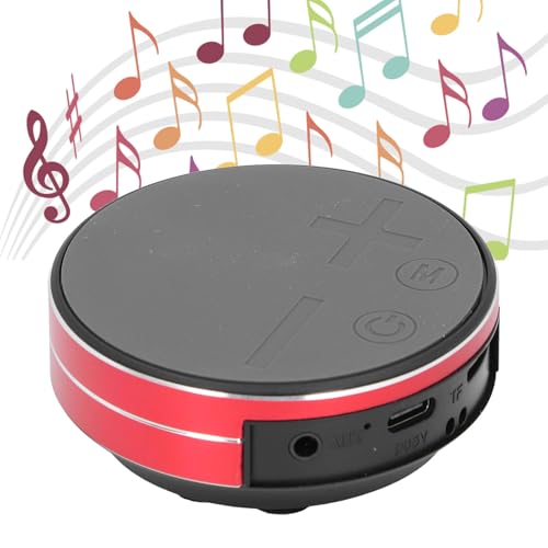 Goshyda Knochenleitungslautsprecher, Bluetooth Knochenleitung Tragbarer Lautsprecher mit Saugnapfbasis, Stütze BT Aux Small Memory Card Playback für die Heimat Im Freien (Rot) von Goshyda