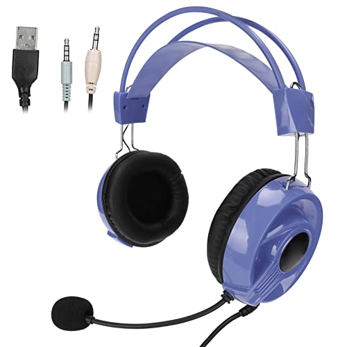 Goshyda Komfortables Gaming-Headset mit Mehrfarbigem RGB, Kraftvollem Sound, Omnidirektionalem Mikrofon, Umfassender Kompatibilität und Anpassbarer Kopfbedeckungsstruktur (Lila) von Goshyda