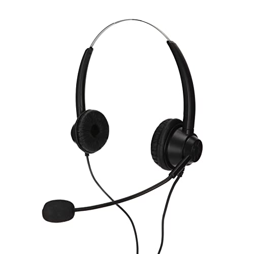 Goshyda Kopfhörer, H360D-QD Binaurales High Definition Noise Cancelling Headset, für Call Center Kundenservice, Online-Kurse, für Skype-Chats, Telefonkonferenzen von Goshyda