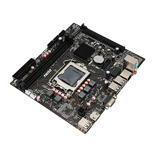 Goshyda LGA 1151 Motherboard, H110 Micro ATX Computer Motherboard für Desktop-PC, USB3.0 DDR4 SATA3.0, M.2 NVME NGFF Dual Mode Festplatte Gaming Mainboard Goshyda LGA 1151 Motherboard, H110 Micro ATX Computer Motherboard für Desktop-PC, USB3.0 DDR4 SATA3.0, M.2 NVME NGFF Dual Mode Festplatte Gaming Mainboard von Goshyda