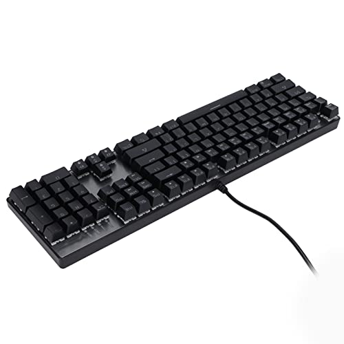 Goshyda Mechanische Tastatur, 104 Tasten RGB-Tastatur Kabelgebundene PC-Gaming-Tastatur Langlebige mechanische USB-Tastatur mit Medien-Hotkeys, für das Büro zu Hause von Goshyda