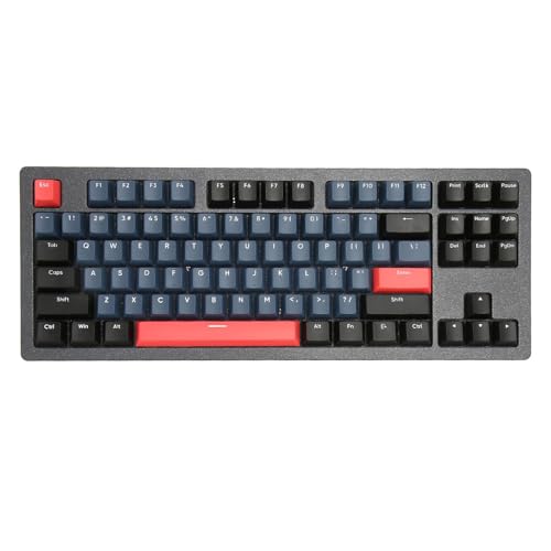 Goshyda Mechanische Tastatur, Bluetooth 5.0, 18 Beleuchtungsmodi, 3 Modi, PBT-Doppeltastenkappen, Reibungsloses Tippen, Metallstapelstruktur, für Windows Vista 7 8 10 11 von Goshyda