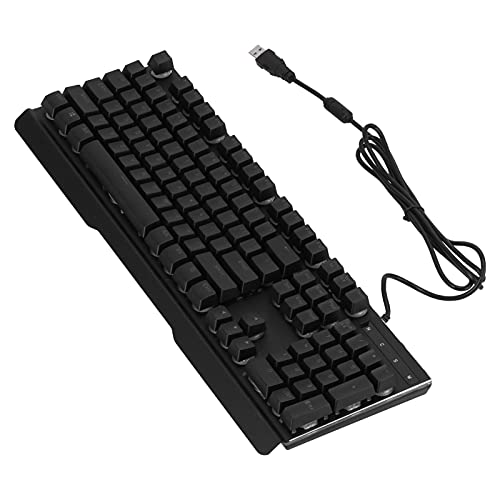Goshyda Mechanische Tastatur, Kabelgebundener Full-Speed-USB2.0-Port 104 Tasten Mechanische Gaming-Tastatur mit Farbenfroher Hintergrundbeleuchtung für Computer-Notebooks von Goshyda