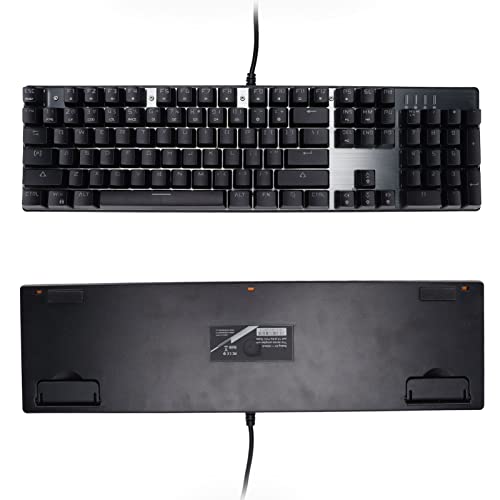 Goshyda Mechanische Tastatur, Langlebige USB 104 Tasten RGB-Tastatur, für PC-Spieler-Computer, RGB-LED-Hintergrundbeleuchtung, Kabelgebundene Mechanische Gaming-Tastatur von Goshyda