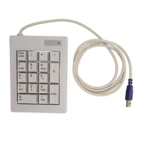 Goshyda Numerische Tastatur, 17 Tasten, Linearer Aktionsschalter, Finanzbuchhaltung, Ultradünne, Kabelgebundene, Mechanische Numerische Tastatur mit USB-Anschluss für Laptop, PC, Desktop von Goshyda