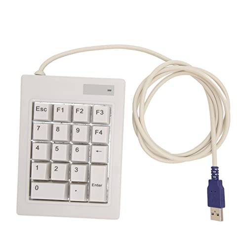 Goshyda Numerische Tastatur, 18 Tasten, Linearer Aktionsschalter, Finanzbuchhaltung, USB, Kabelgebunden, Mechanische Nummernblöcke für Büro, Laptop, PC, Desktop von Goshyda