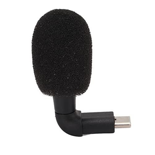 Goshyda Omnidirektionales Typ-C-Dongle-Mikrofon, Kondensatormikrofon 90-Grad-Winkel, Tragbares Audiomikrofon mit High Fidelity, für Android, für Mobiltelefone mit von Goshyda