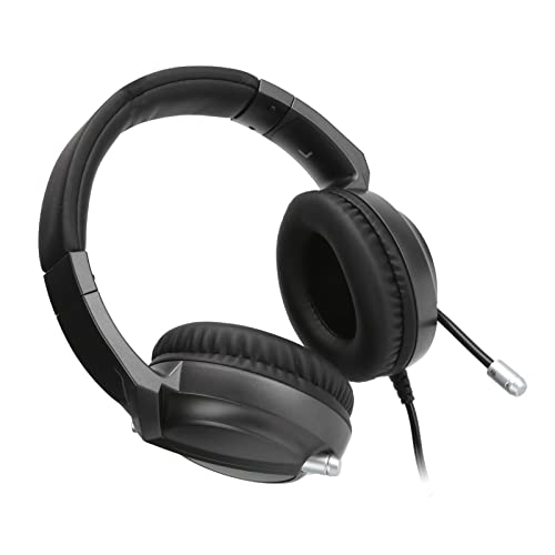 Goshyda Over-Ear-Gaming-Kopfhörer, Kabelgebundenes Headset mit Geräuschunterdrückung, mit Omnidirektionalem Mikrofon, RGB-Lichteffekt (Schwarz) von Goshyda