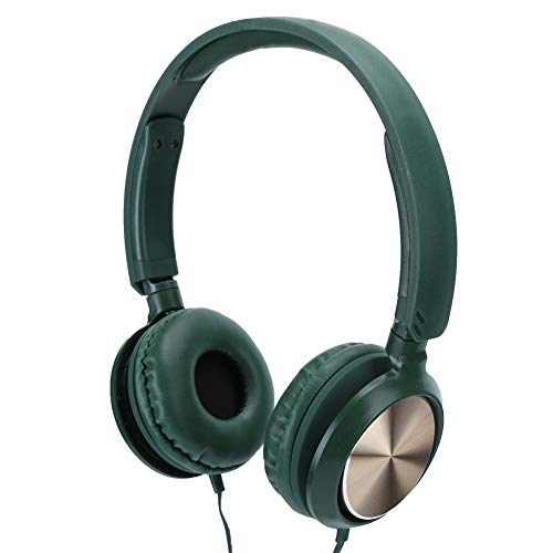 Goshyda Over-Ear-Kopfhörer, Tragbarer 3,5-mm-Stereo-Sound-Kopfhörer mit Geräuschunterdrückung, Kinderkopfhörer für Smartphones, PCs, Computer, für das Heimbüro(Grün) von Goshyda