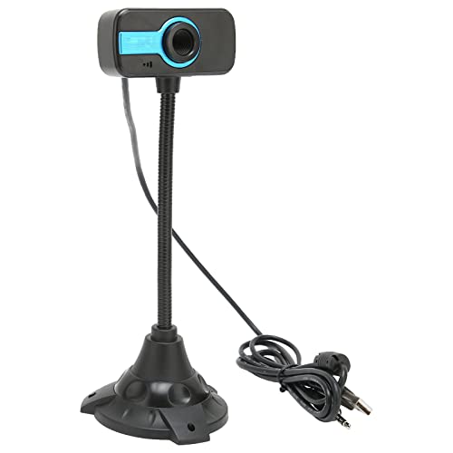 Goshyda PC-Kamera, HD-Webcam mit Mikrofon, USB-Webkamera mit Manuellem Fokus, 640 X 480 DPI USB-Webcam mit Mikrofon, für Vlog, für Live-Übertragung, Online-Bildung, Videokonferenzen, für Youtuber von Goshyda