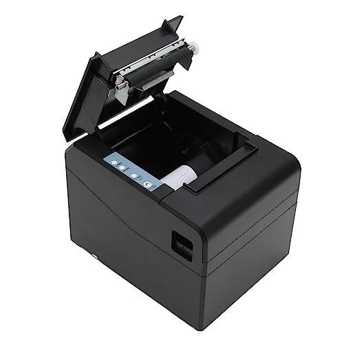 Goshyda POS-Drucker, 80-mm-USB-Thermo-Versandbeleg-Etikettendrucker Restaurant-Küchendrucker mit Automatischer Schneidevorrichtung, ESC/POS-Befehl, Unterstützung der Kassenschublade (EU-Stecker) von Goshyda