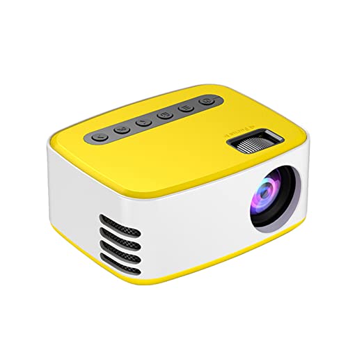 Goshyda -Projektor, 1080P 500LM LED WiFi USB Portable Video Outdoor Home Camping Reiseprojektoren, für Kinder Zum Spielen und Ansehen von Videos(Gelb) von Goshyda