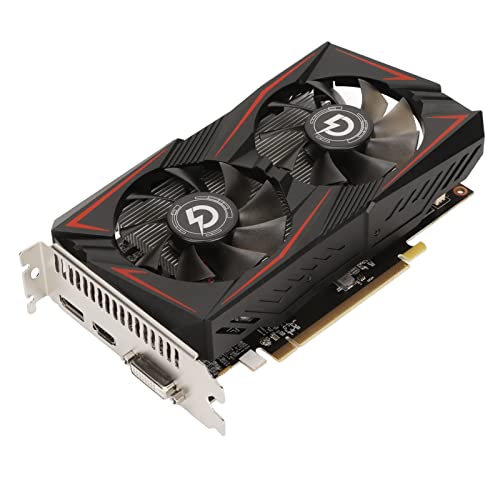 Goshyda RX 550 4G GDDR5 Grafikkarte, 128bit Unterstützung DP DVI HDMI PCI Express 2.0, Dual Cooling Fans GPU PC Gaming Video Grafikkarten für Computer von Goshyda