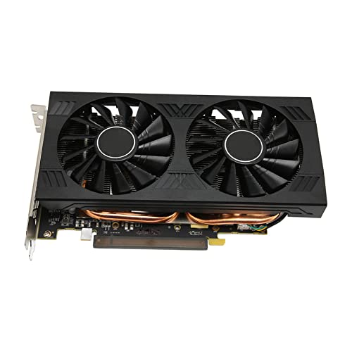 Goshyda RX580 8 GB GDDR5 256-Bit-Grafikkarte mit Zwei Lüftern, 1286 MHz Kernfrequenz, 4096 X 2160 Auflösung von Goshyda