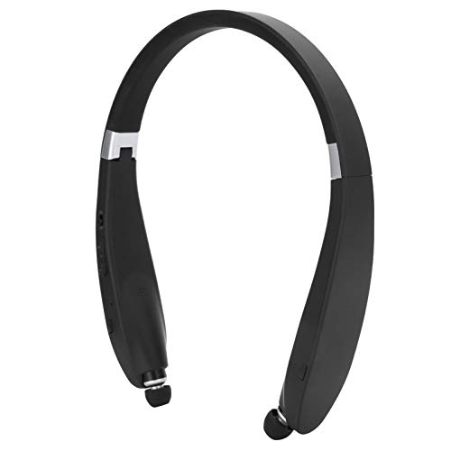 Goshyda SX-991 Bluetooth-Headset, Bluetooth 5.0-Kopfhörer mit Nackenbügel, Faltbarer Sportkopfhörer mit Einziehbaren Ohrstöpseln, für Home Office, Videokonferenzen, mit Tragetasche von Goshyda