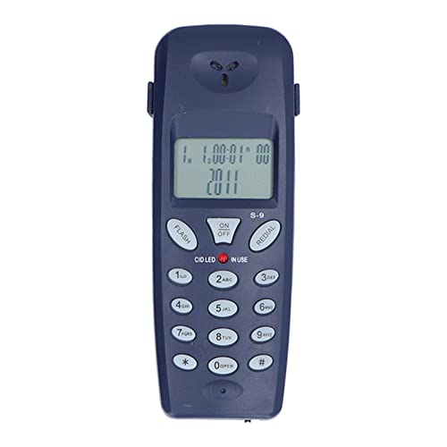 Goshyda Schnurgebundenes Telefon, FSK DTMF 16-Bit-LCD-Display, Kabelgebundenes Telefon mit Wahlwiederholungspausenfunktion, Große Taste, Anrufer-ID, Festnetz für Home Office Hotel von Goshyda